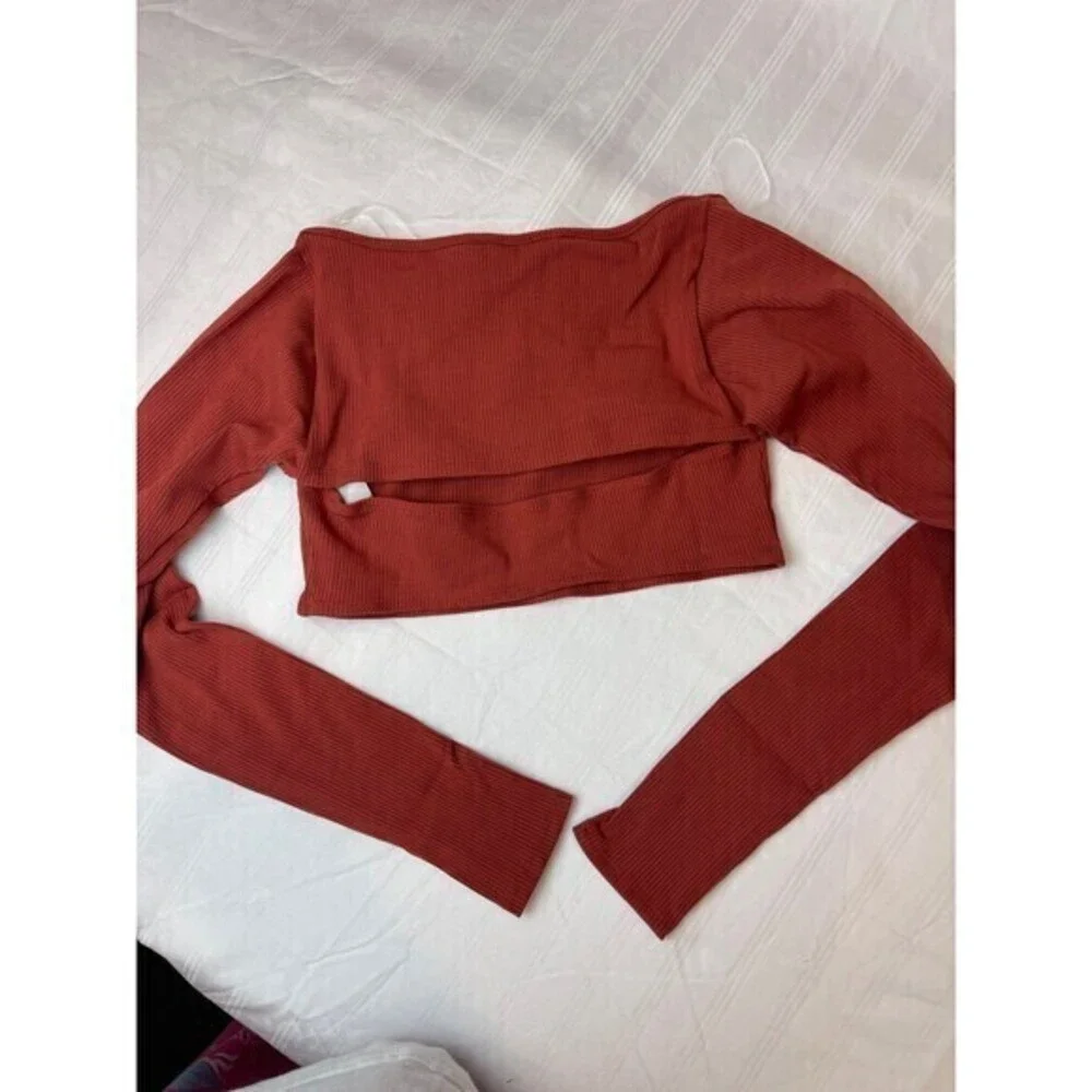 Terracotta Cropped Top‎ Sweater Size M RefN14